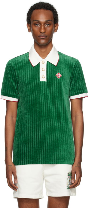 Polo tričko Casablanca Patch Polo Tee Zelené | MPS24-JTP-155-01, 0