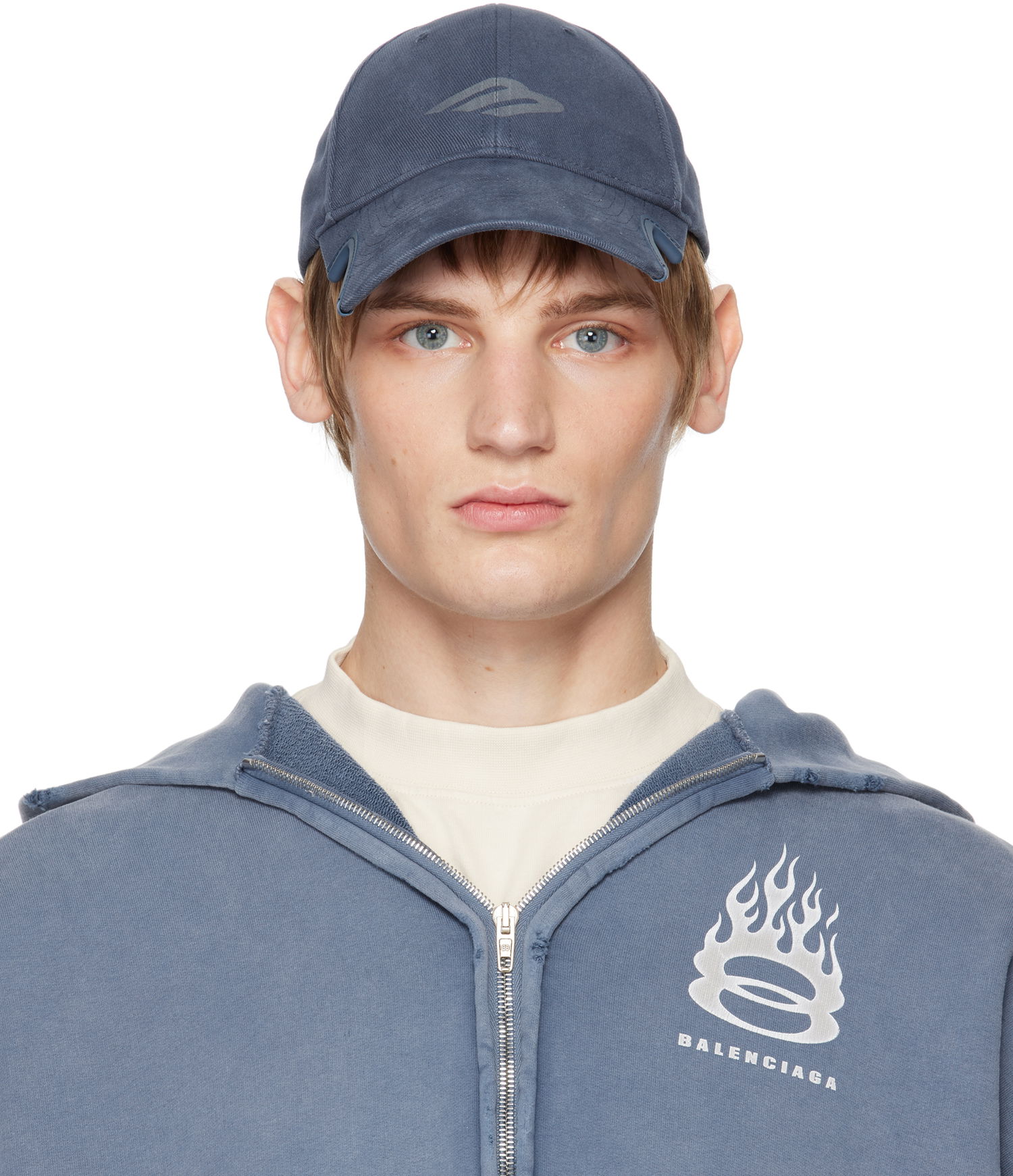 Šiltovka Balenciaga Cap 3B Stencil Modrá | 794887-410B2-4090, 0