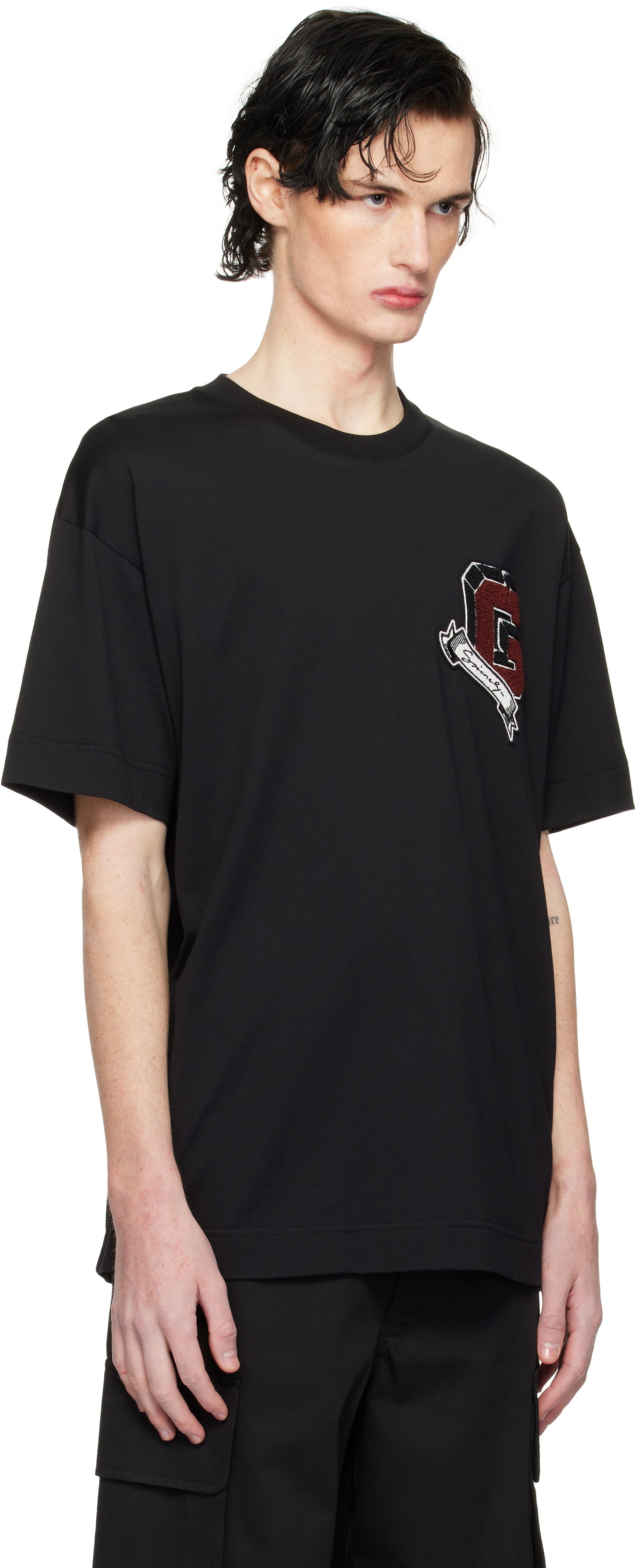 Black 'College' T-Shirt