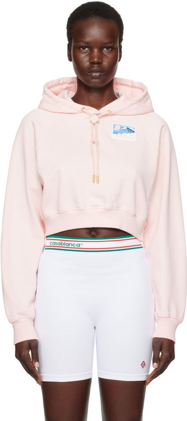 Mikina Casablanca Rubber Patch Crop Hoodie Ružová | WPS25-JTP-120-01, 0