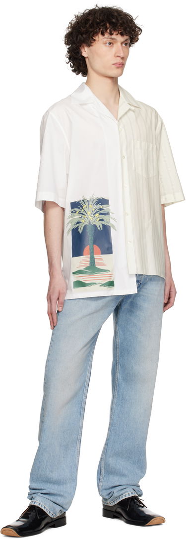 Košeľa LANVIN Lanvin Printed Asymmetric Shirt Biela | RM-SI0014-6001-P25, 3
