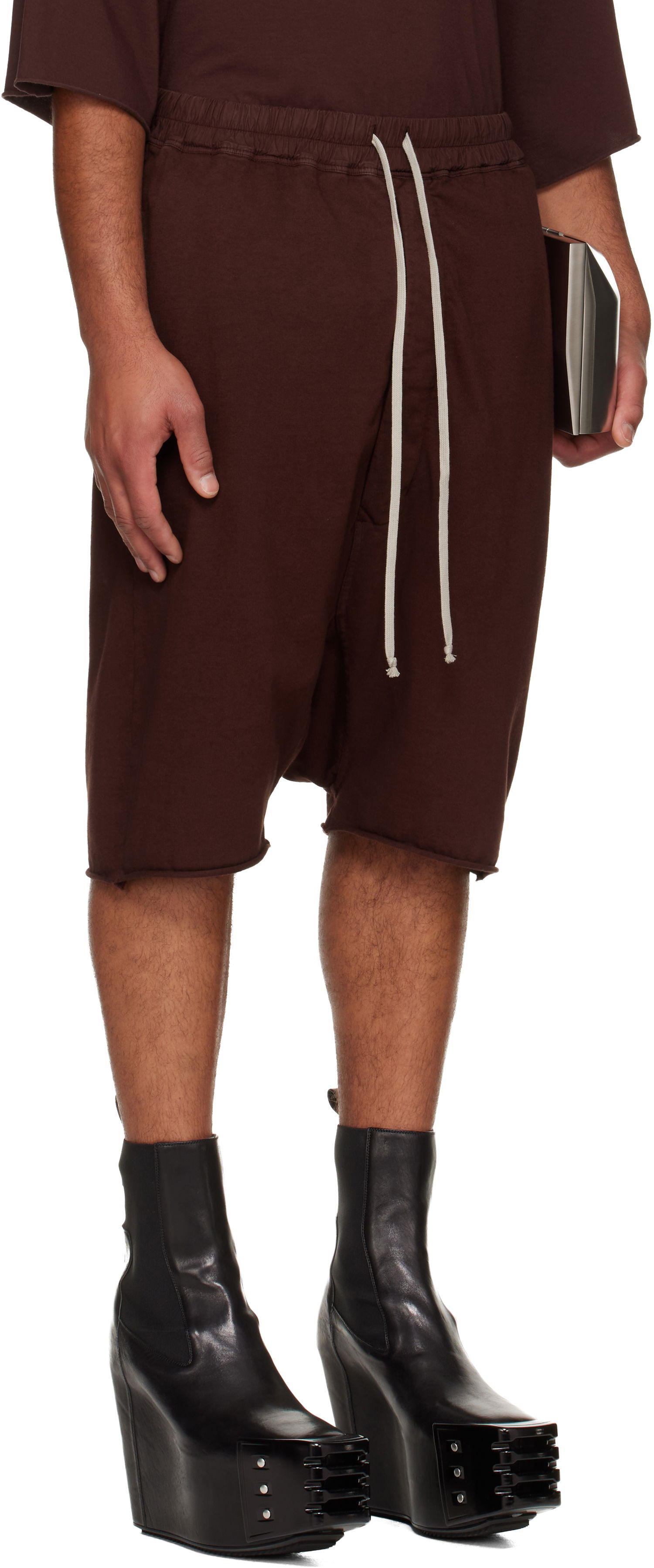 Šortky Rick Owens Rick Owens DRKSHDW Concordians Drawstring Pods Shorts Hnedá | DU02E7380 RIGP, 1