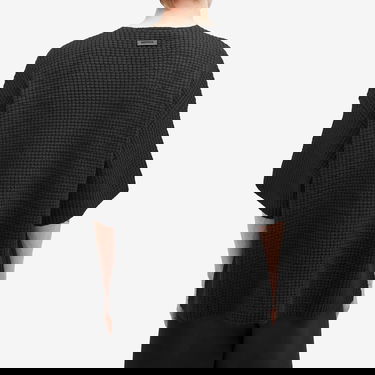 Sveter Fear of God Fear of God ESSENTIALS Heavy Waffle Short Sleeve Crew Sweat, Size X-Large Čierna | 192BT246160F, 3