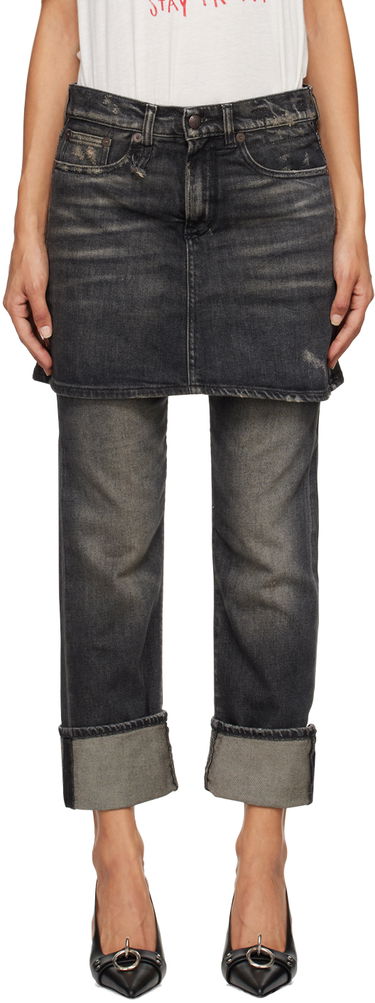 Sukňa R13 R13 Romeo Double Classic Jeans Šedá | R13WD124 D152D, 0
