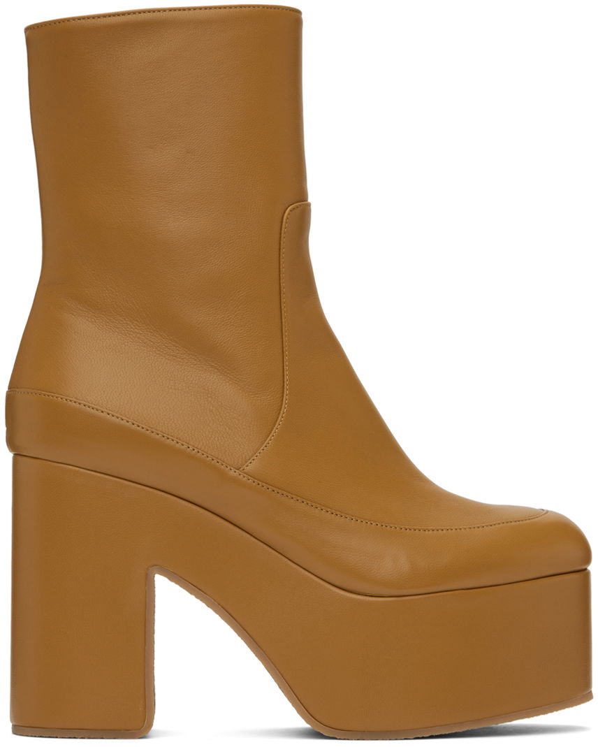 Tenisky a topánky Dries Van Noten Dries Van Noten Heeled Leather Boots Oranžová | WS241-257-112, 0