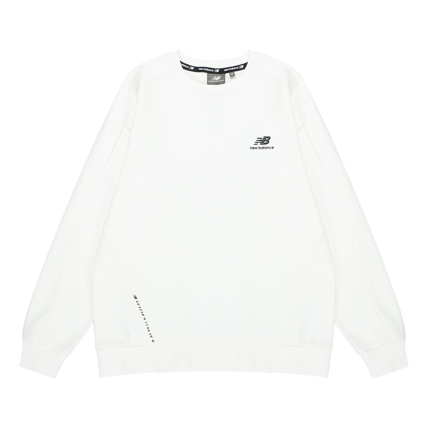 Sveter New Balance Crew Neck Logo Sweatshirt Biela | 5CC38623-IV, 0