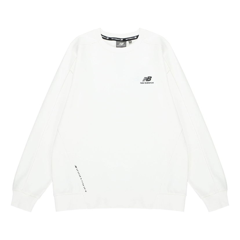 Sveter New Balance Crew Neck Logo Sweatshirt Biela | 5CC38623-IV