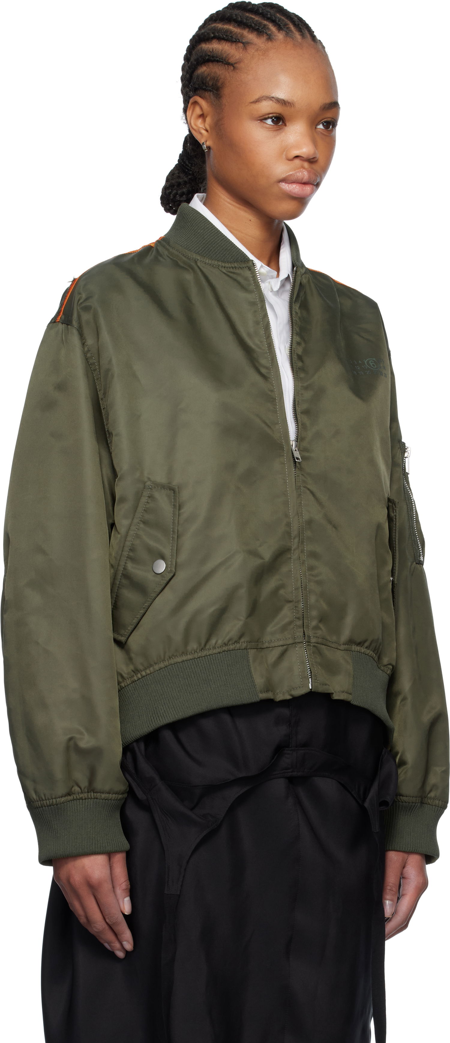 Bomber bunda Maison Margiela MM6 Maison Margiela Spliced Bomber Jacket Zelené | S52AM0315 M35257, 1