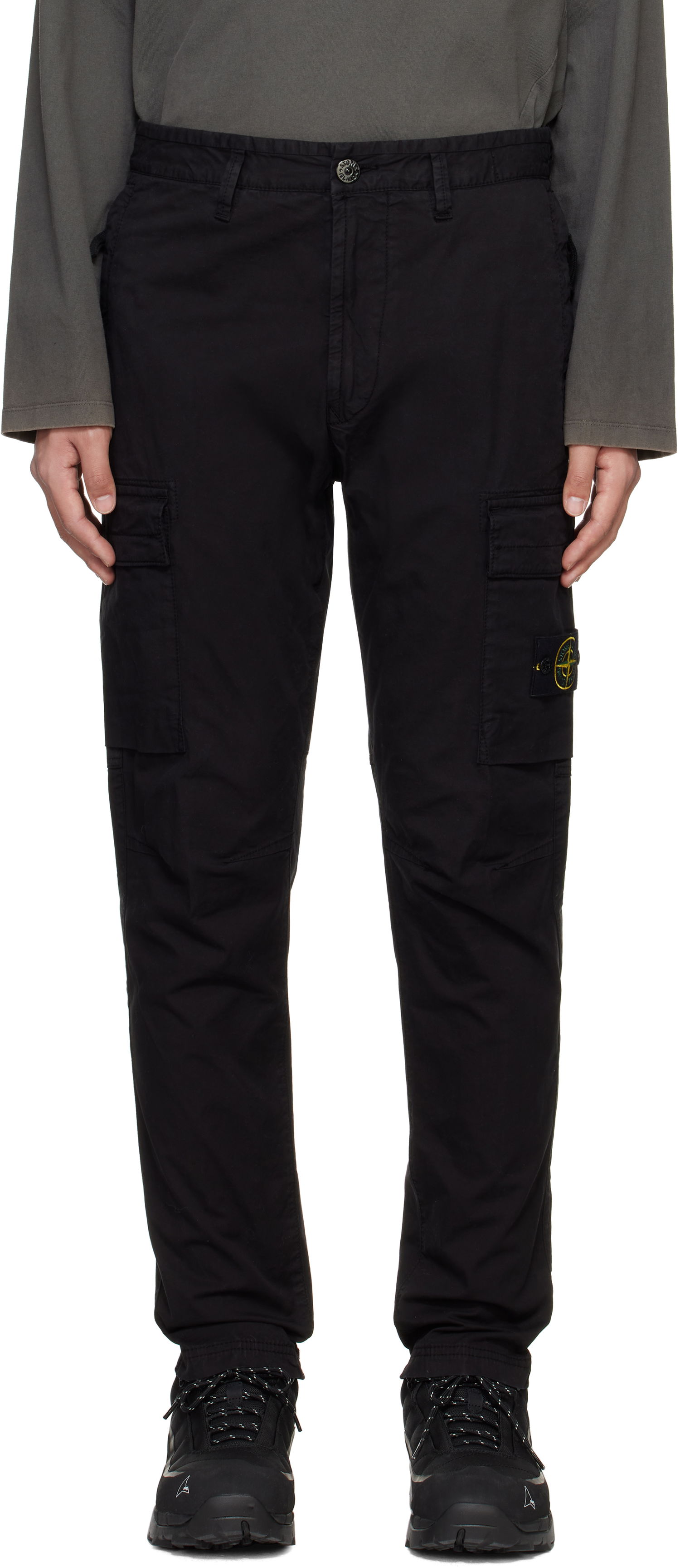 Cargo nohavice Stone Island Stone Island Supima Cotton Twill Stretch-TC Cargo Pants Čierna | K1S153100304S0010, 0