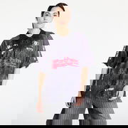 A BATHING APE Flame Pattern Overall Print Half Zip Relax Fit Polo Shirt