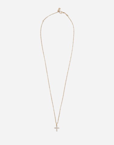 Náhrdelník Dolce & Gabbana Gold Metal Cross Pendant Necklace Metalická | WNN7S1W1111ZOO00, 0
