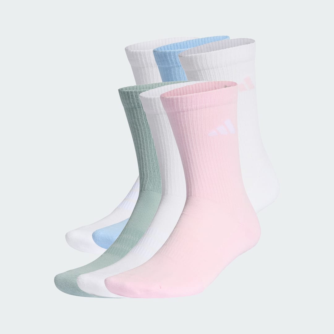 Ponožky adidas Performance CUSHIONED CREW SOCKS 6 PAIR PACK Rôznofarebný | JZ7644, 0