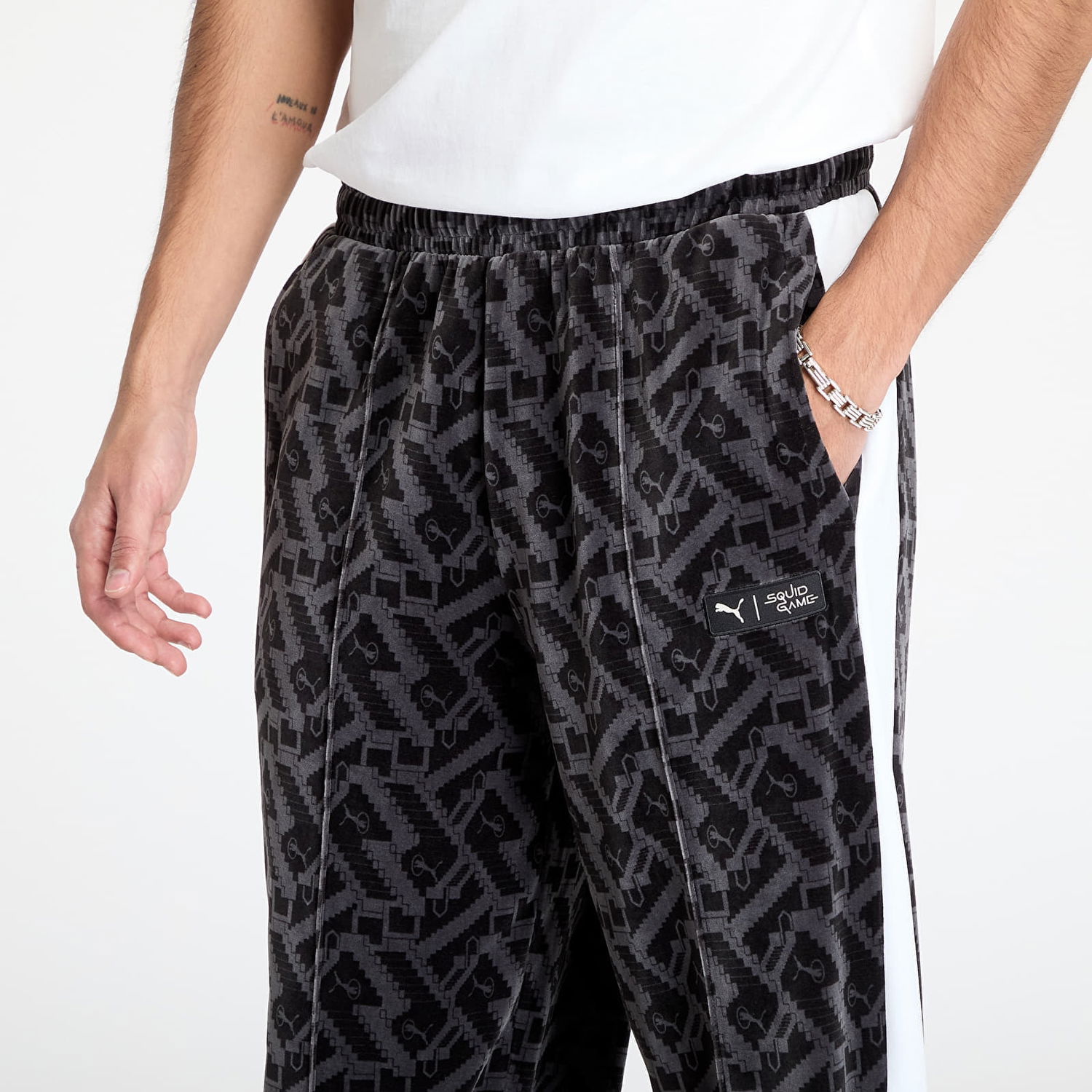 Tepláky Puma Squid Game x T7 Iconic Straight Track Pants Čierna | 62742901, 1