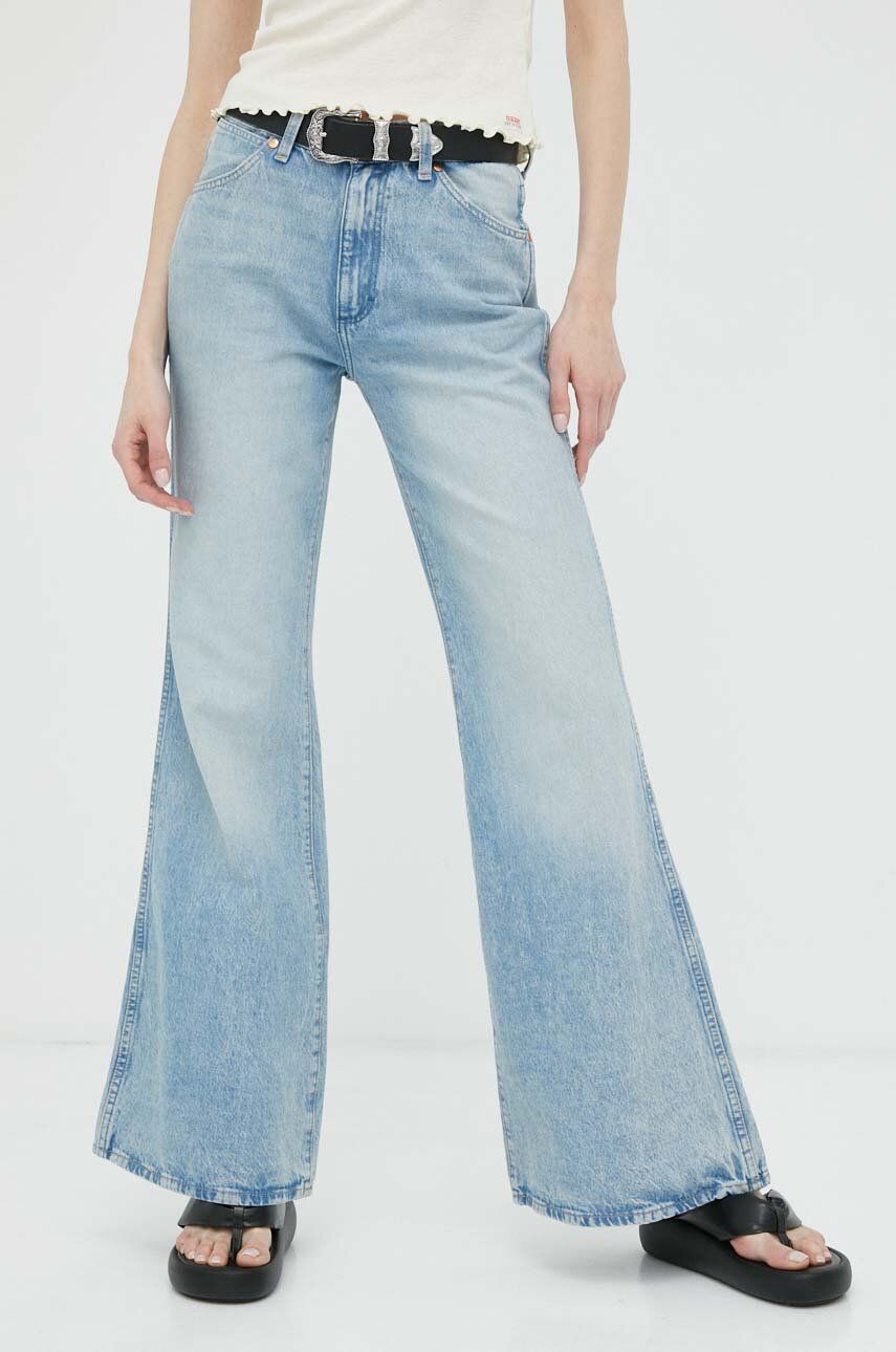 Džínsy Wrangler Jeans Wanderer Modrá | W2H4DE33I, 0
