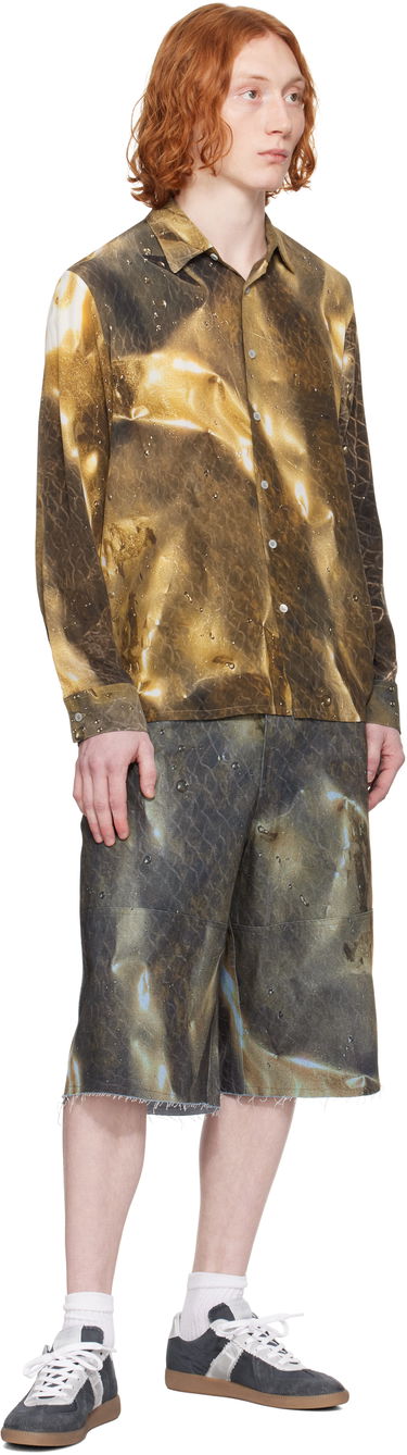 Košeľa Serapis Serapis Golden Hour Silk Shirt Hnedá | SS25_SS_1L, 3