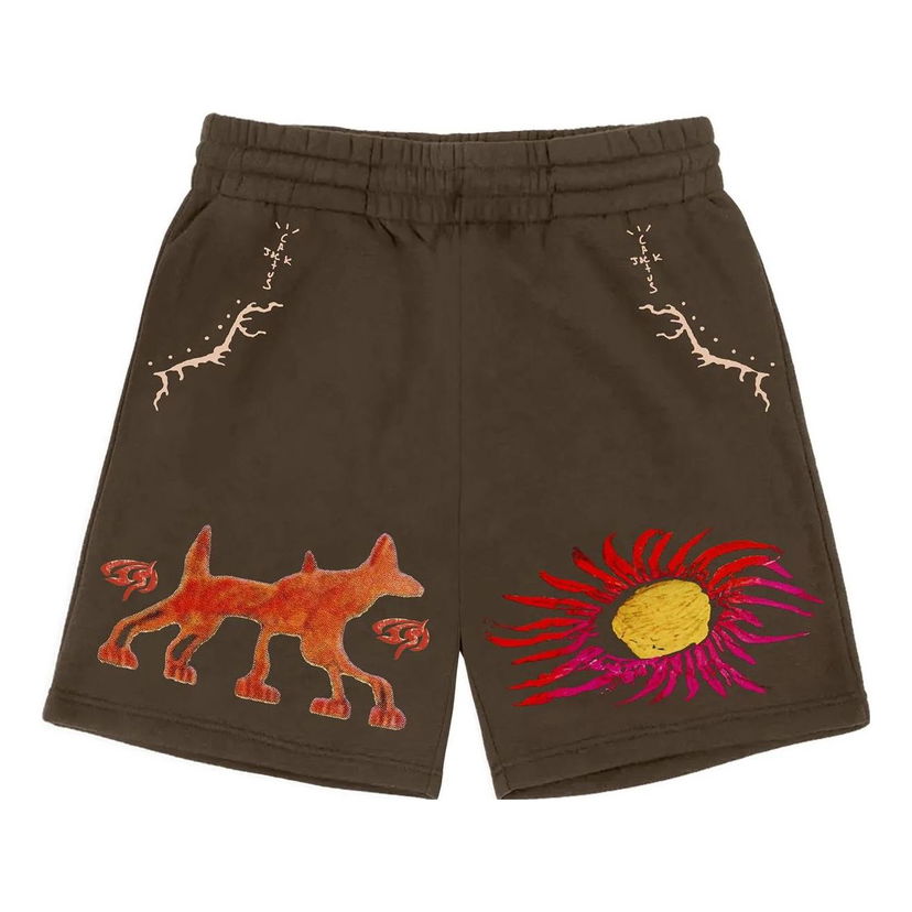 Šortky Cactus Jack by Travis Scott Travis Scott Cactus Jack Sun Shorts Hnedá | CJFN-SS91