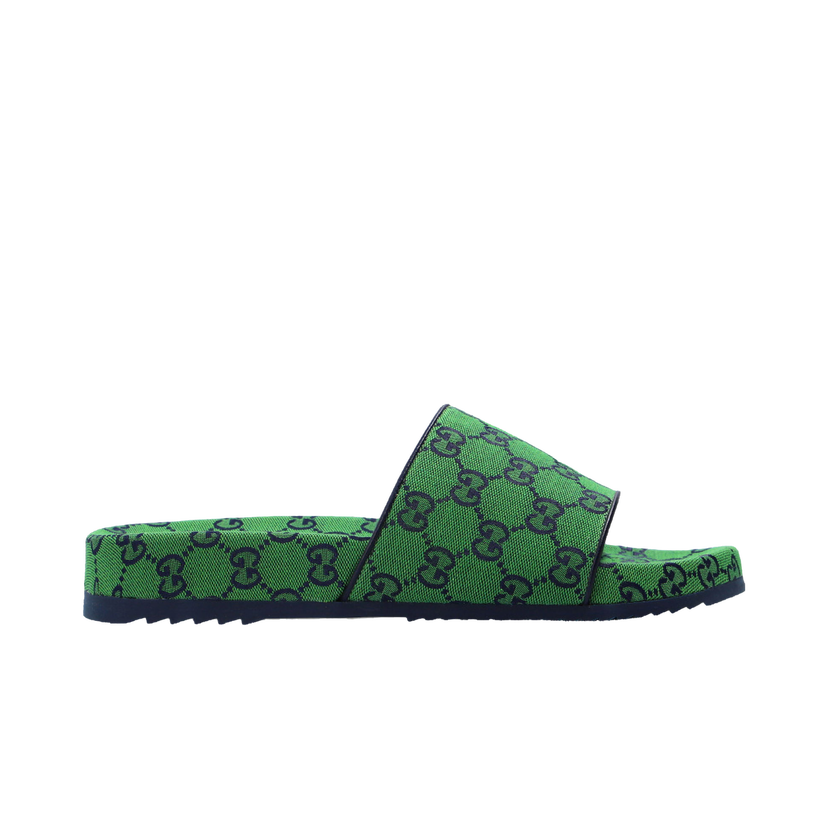 Tenisky a topánky Gucci GG Canvas Slide 'Green Monogram' Zelené | 663660 9SFV0 3360