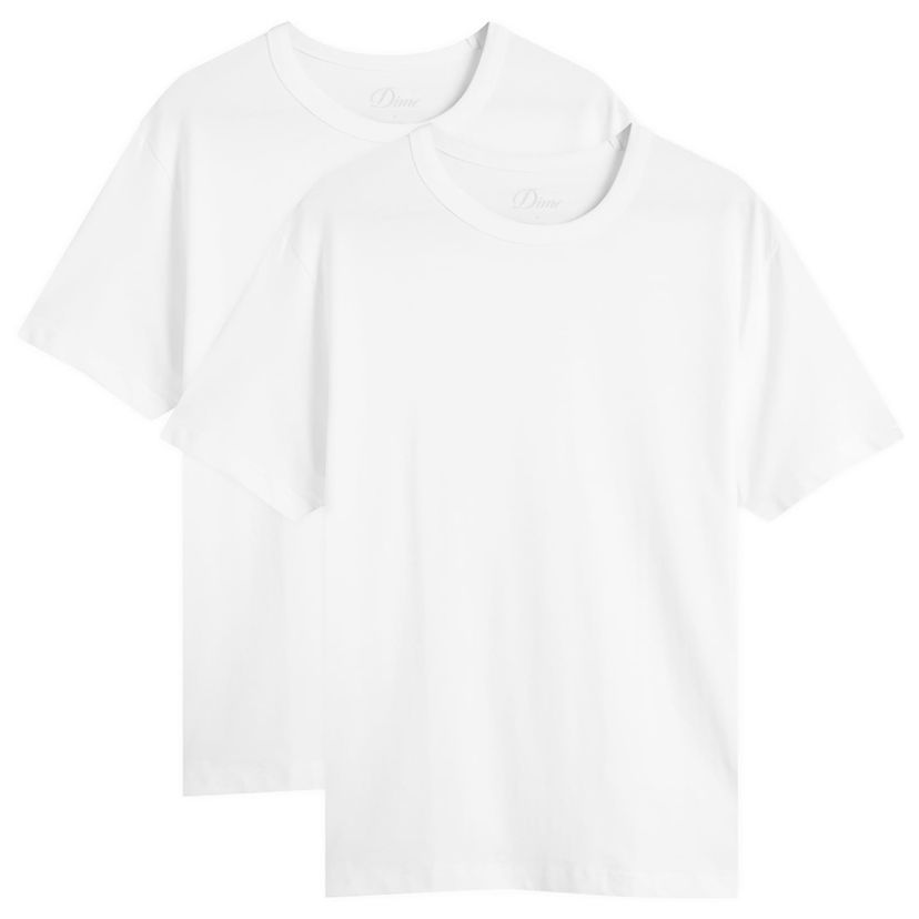 Tričko Dime Dime Classic 2 Pack T-Shirts, Size Large Biela | DIMEFA2537WHT