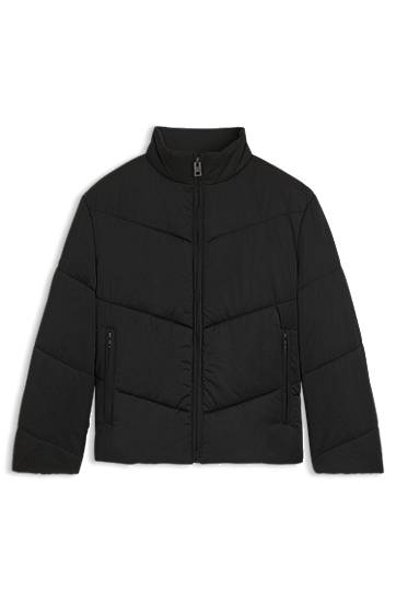 Prešívaná bunda BOSS Water-Repellent Puffer Jacket Čierna | 50541590, 0