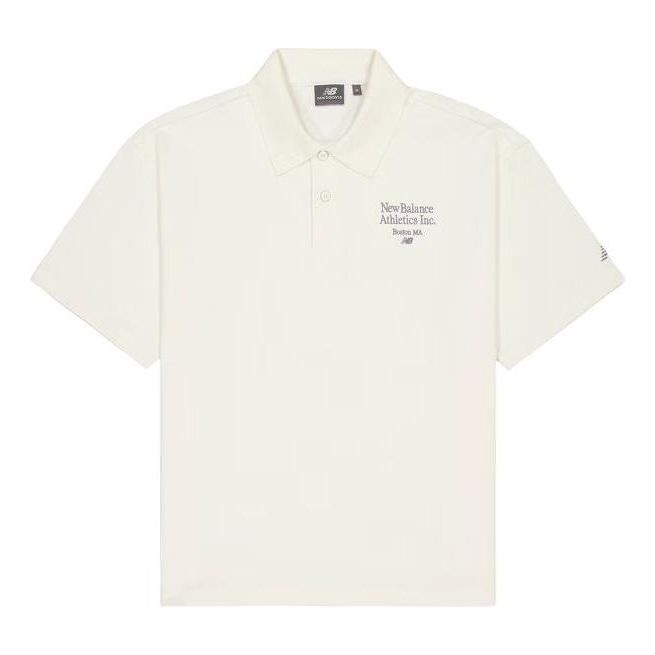 Polo tričko New Balance Athletics Polo Shirt Biela | NFE21021-IV, 0