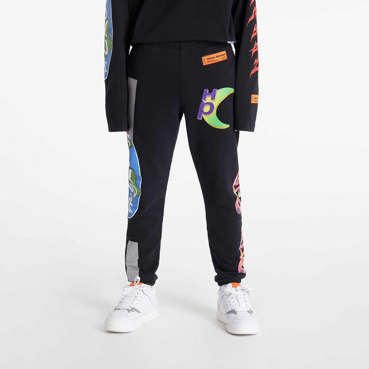Tepláky HERON PRESTON Short Leg Sweatpants Global C Čierna | HMCH025S22JER0011045, 0