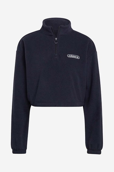 Mikina adidas Originals Retro 1/4 Zip Cropped Navy | HL0052, 4