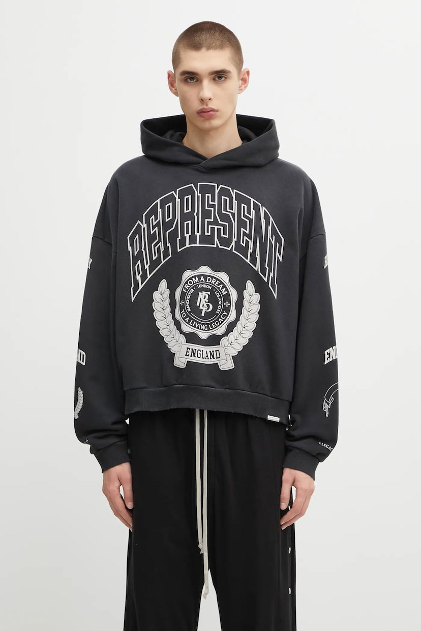 Mikina Represent Clo Represent Legacy Crest Hoodie Čierna | MLM100372