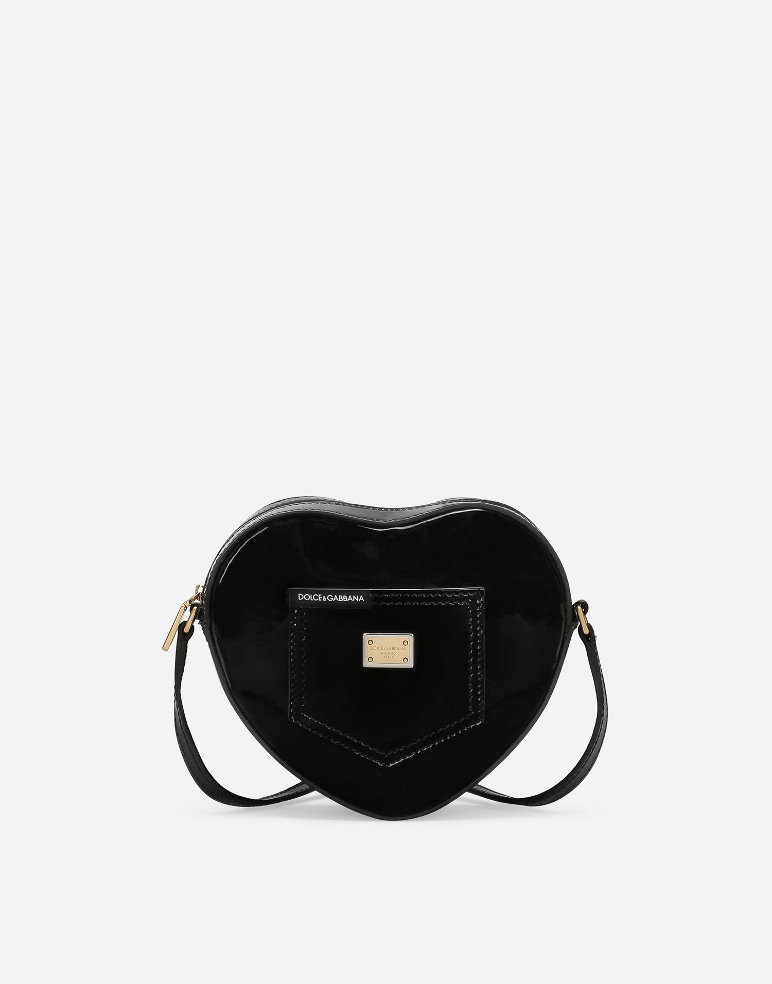Kabelka Dolce & Gabbana Dolce & Gabbana Dg Girlie Heart Patent Leather Shoulder Bag Čierna | EB0248A147180999, 0