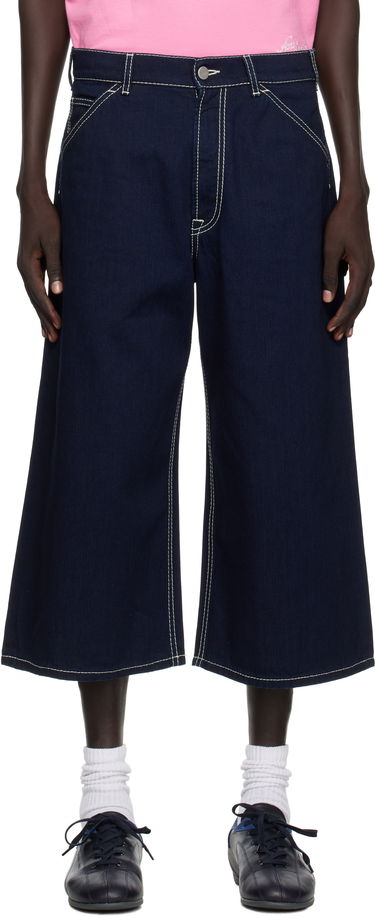 Šortky Acne Studios Acne Studios Embroidered Denim Shorts Navy | CE0072-, 0