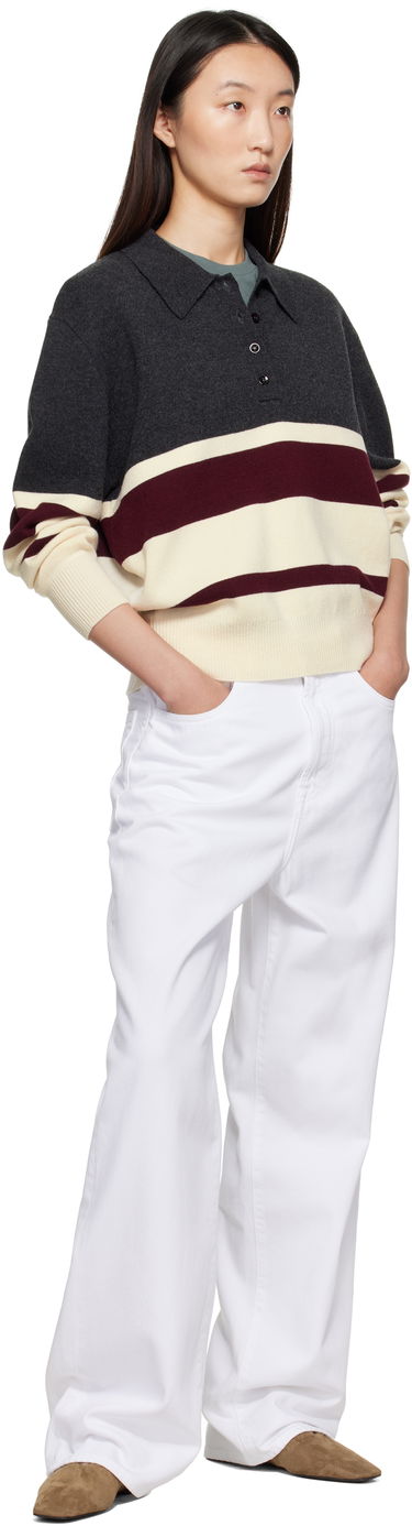 Sveter Róhe Róhe Compact Knitted Striped Polo Šedá | 416-23-233, 3