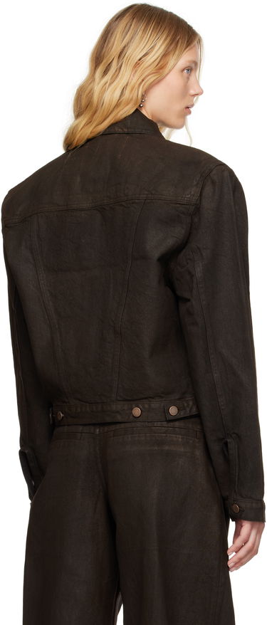 Bunda Entire Studios Entire Studios Shrunken Denim Jacket Hnedá | ESU-S25-11002-MU, 2