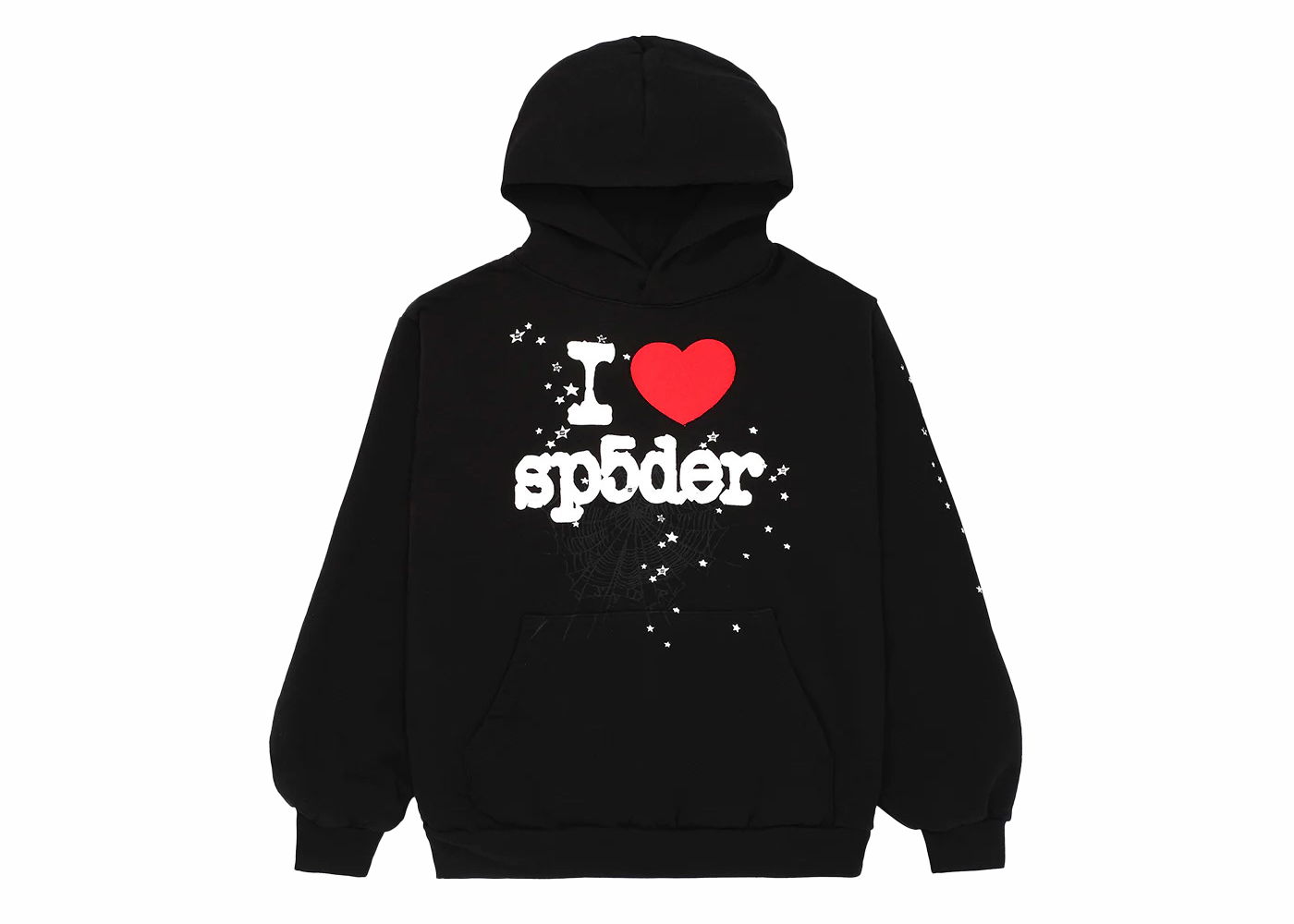 Mikina Sp5der I Heart SP5 Hoodie Čierna | SP5-LOVEBLK-HD, 0