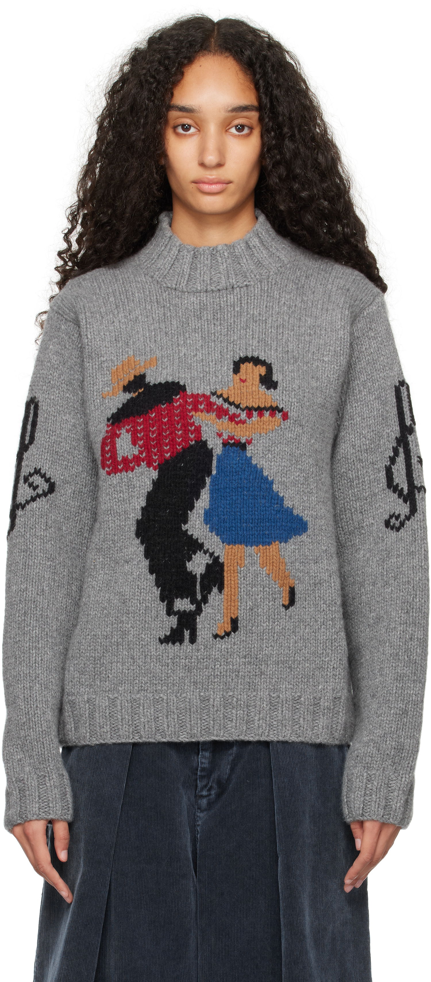 Sveter YMC YMC Bluto Knit Sweater Šedá | Q8XAW, 0