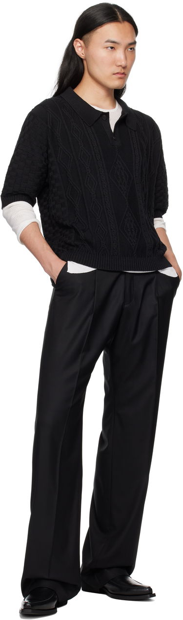 Polo tričko Enfants Riches Déprimés Enfants Riches Déprimés Anthony Cable Knit Polo Čierna | 080-239, 3