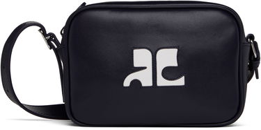 Taška cez rameno Courrèges Courrèges Reedition Leather Camera Bag Navy | PERGSA061CR0065, 0