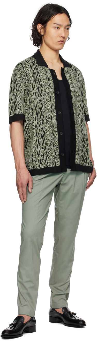Sveter BOSS Hugo Jacquard Polo Shirt Zelené | 50536665, 3
