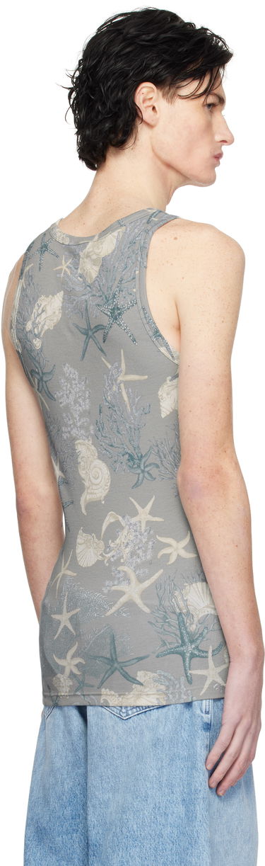 Tielko Versace Versace Barocco Sea Ribbed Tank Top Šedá | 1013125_1A11735, 2