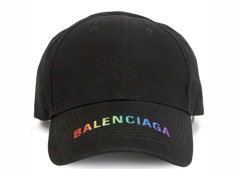 Šiltovka Balenciaga Logo Embroidered Cap Black/Multi Čierna | 564206 410b7 1000