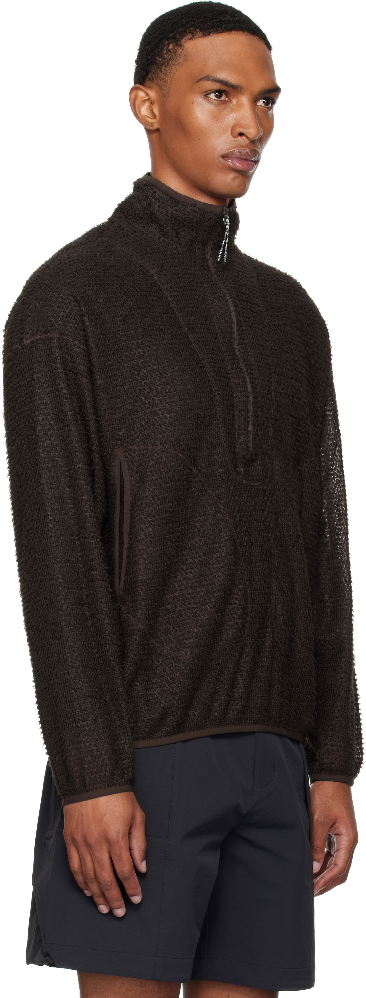 Sveter ROA ROA Alpha Direct Half Zip Sweater Hnedá | RBMW0370FA262, 1