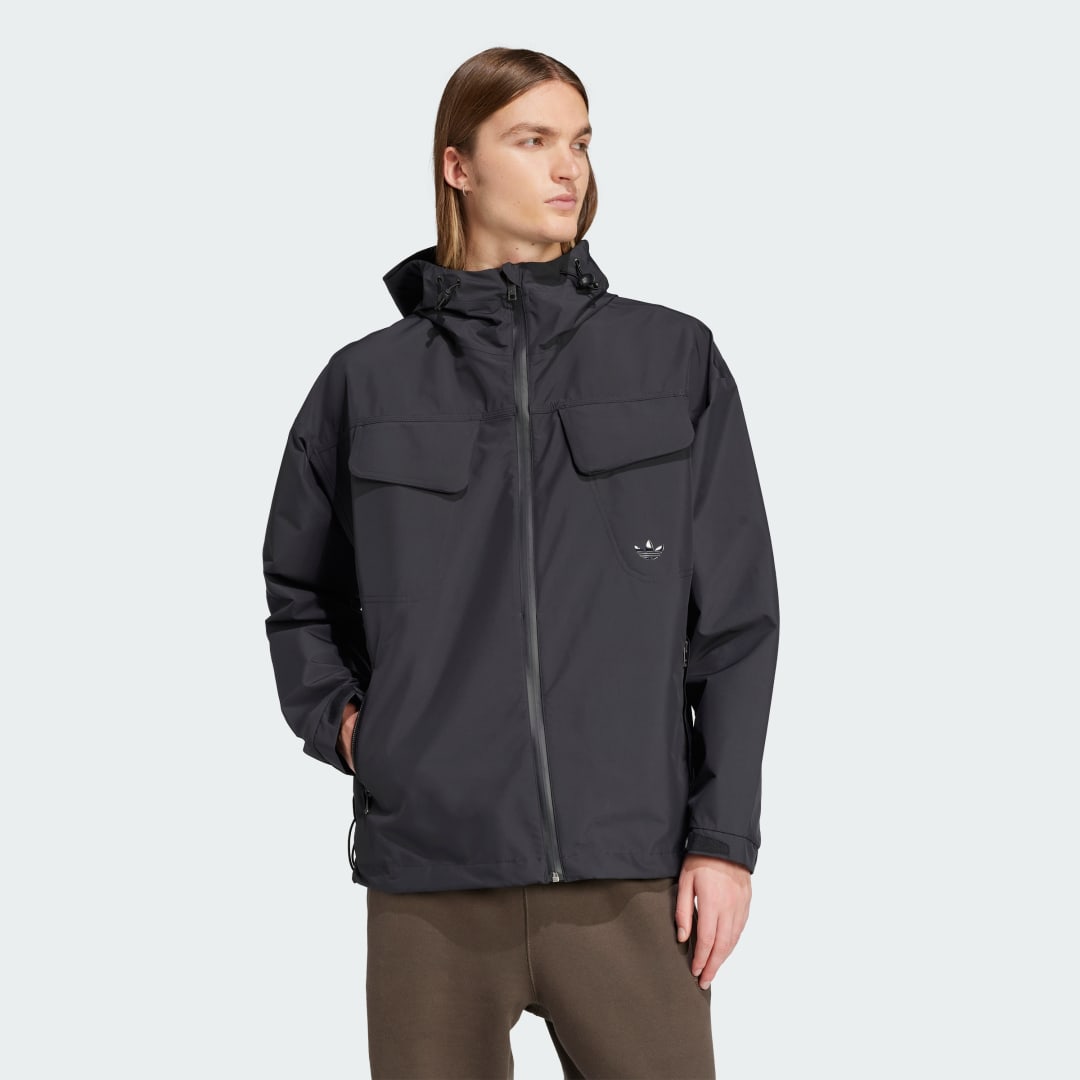 Bunda adidas Performance Premium Essentials Water-Repellent Jacket Čierna | JD2110, 0
