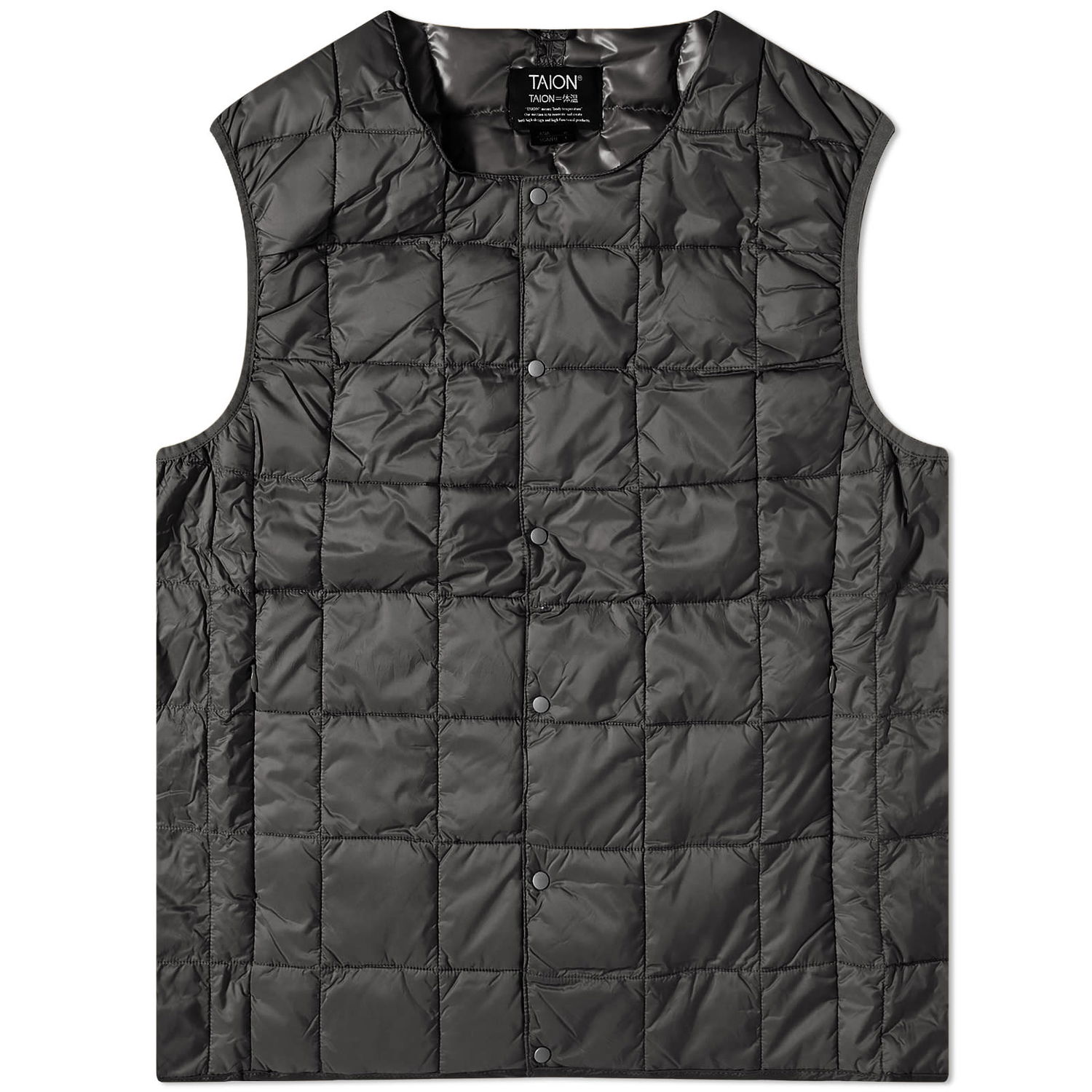 Vesta TAION Crew Neck Down Vest Čierna | TAION-004-DCH, 0