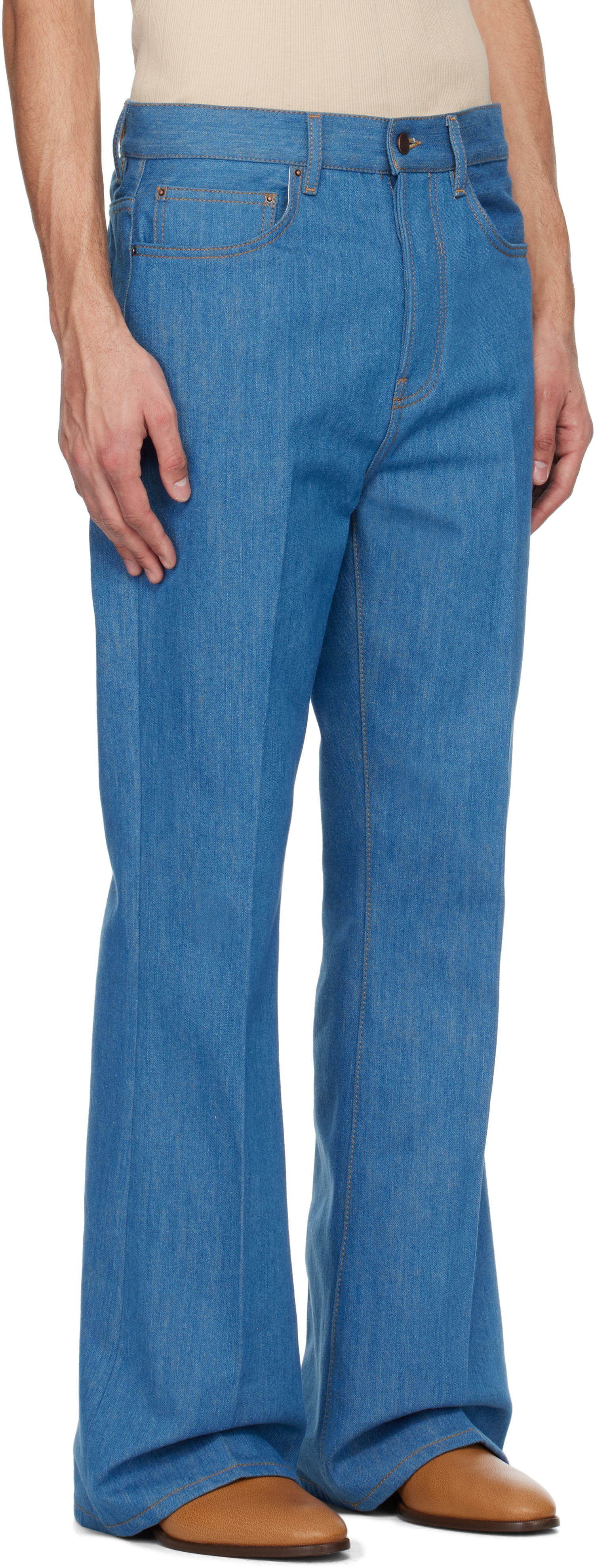 Džínsy AMIRI AMIRI Creased Flare Jeans Modrá | AMDNFR1011, 1