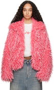 ERL Varsity Faux-Fur Jacket