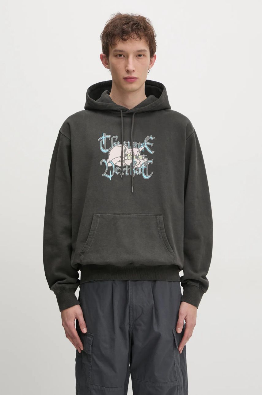 Mikina thisisneverthat thisisneverthat Sleepy Cat Graphic Hoodie Šedá | TN243TSWHO09, 0