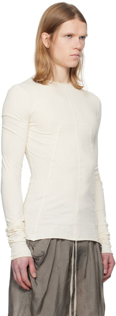 Tričko Rick Owens Rick Owens Hollywood Classic Long Sleeve T-Shirt Biela | RU01E5271 JNC, 1