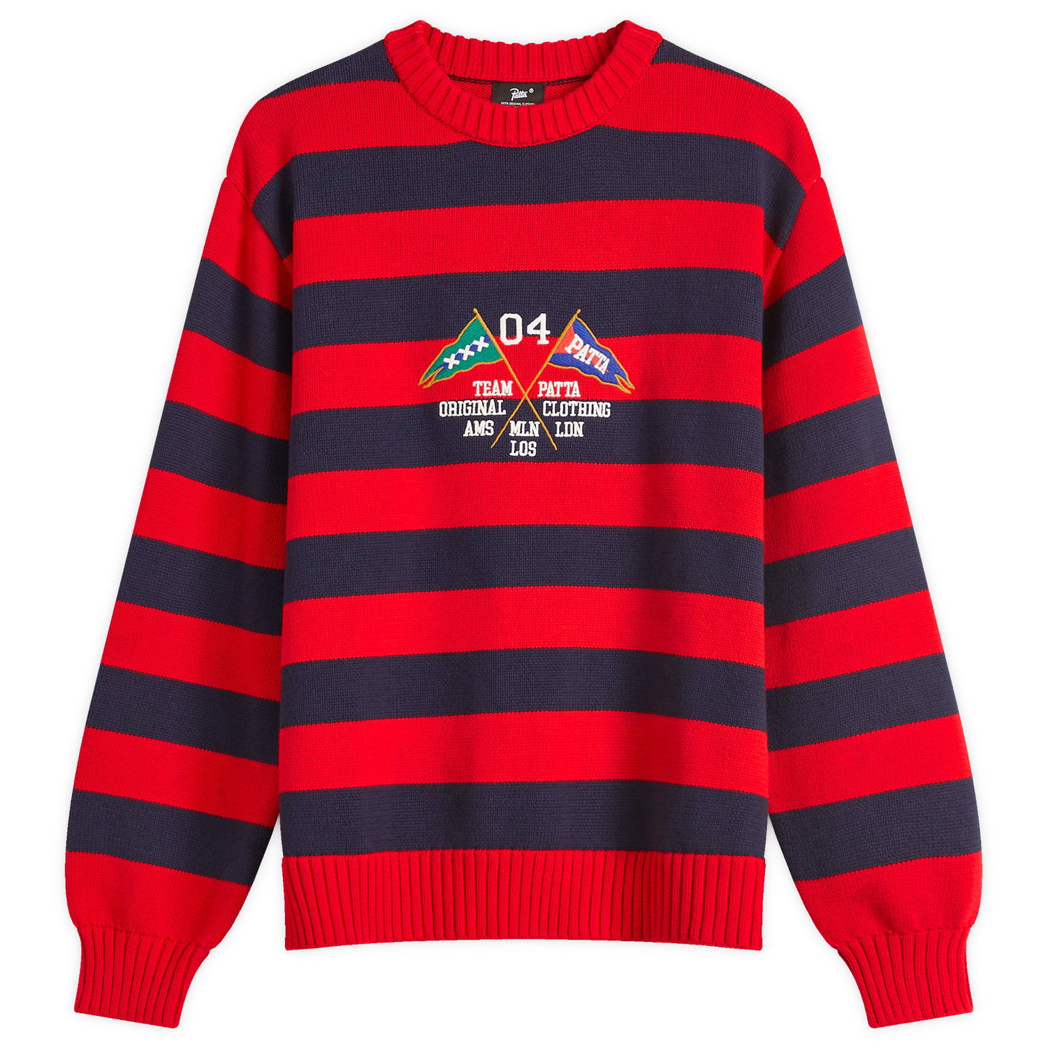 Sveter Patta Patta Stripe Flag Knit Jumper Červená | POC-SS25-7020-324-0004-084, 1