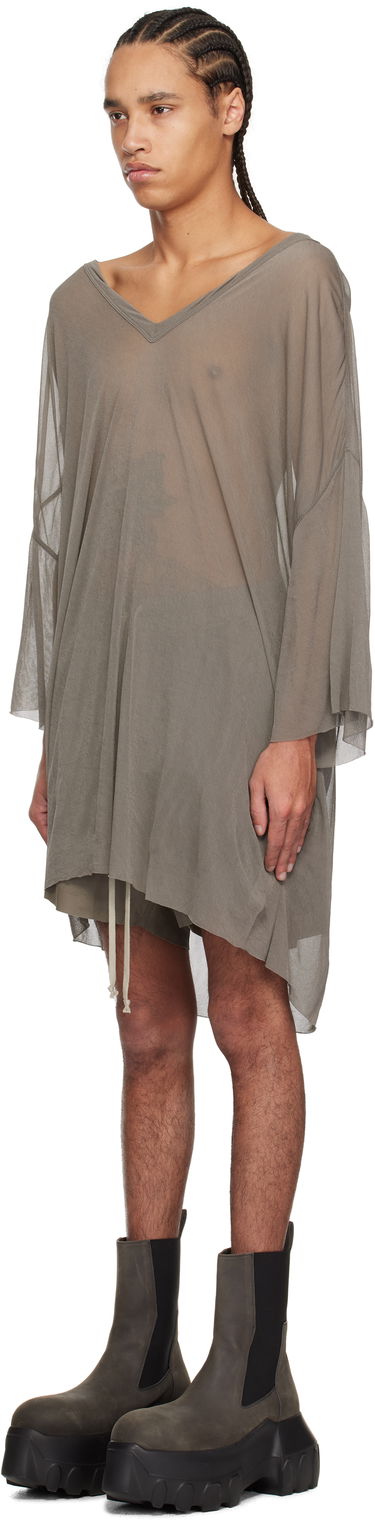 Tričko Rick Owens Rick Owens Hollywood Tommy V-Neck T-Shirt Šedá | RR01E5279 JCR, 3