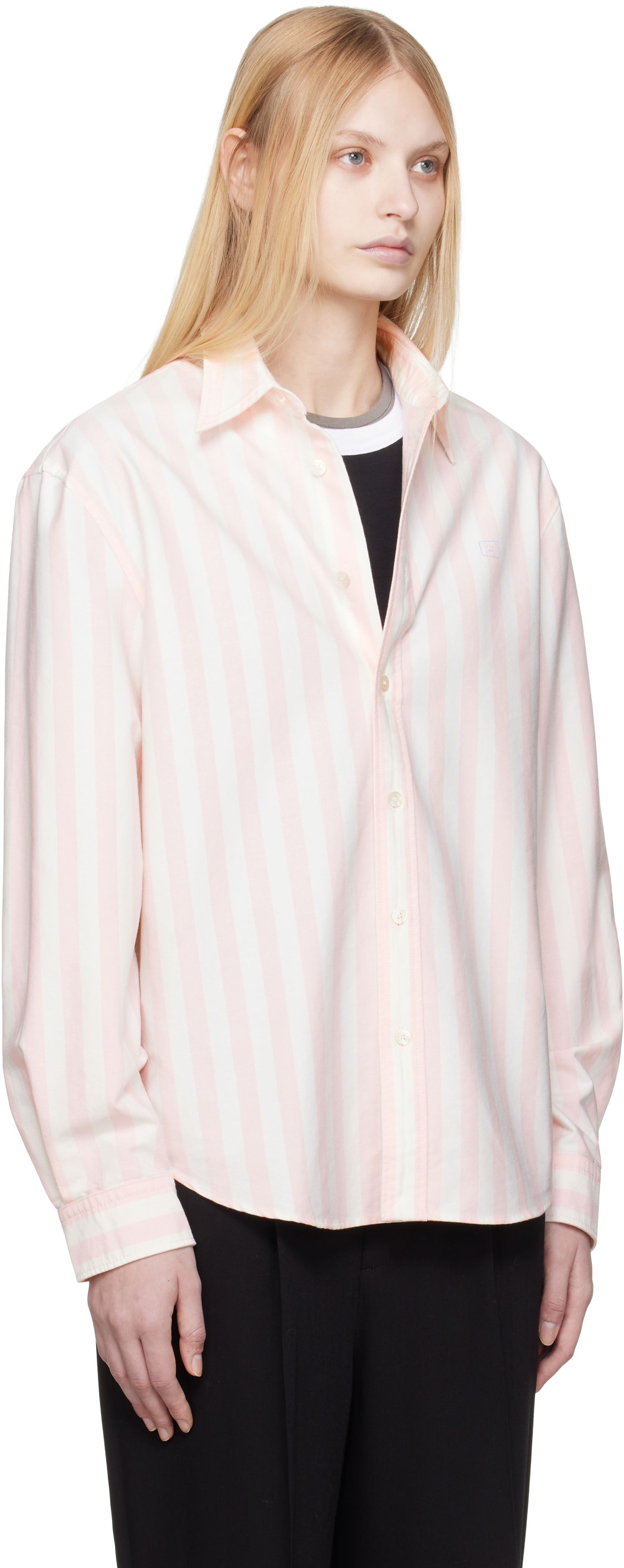Košeľa Acne Studios Acne Studios Striped Oxford Cloth Shirt Ružová | CB0095-, 1