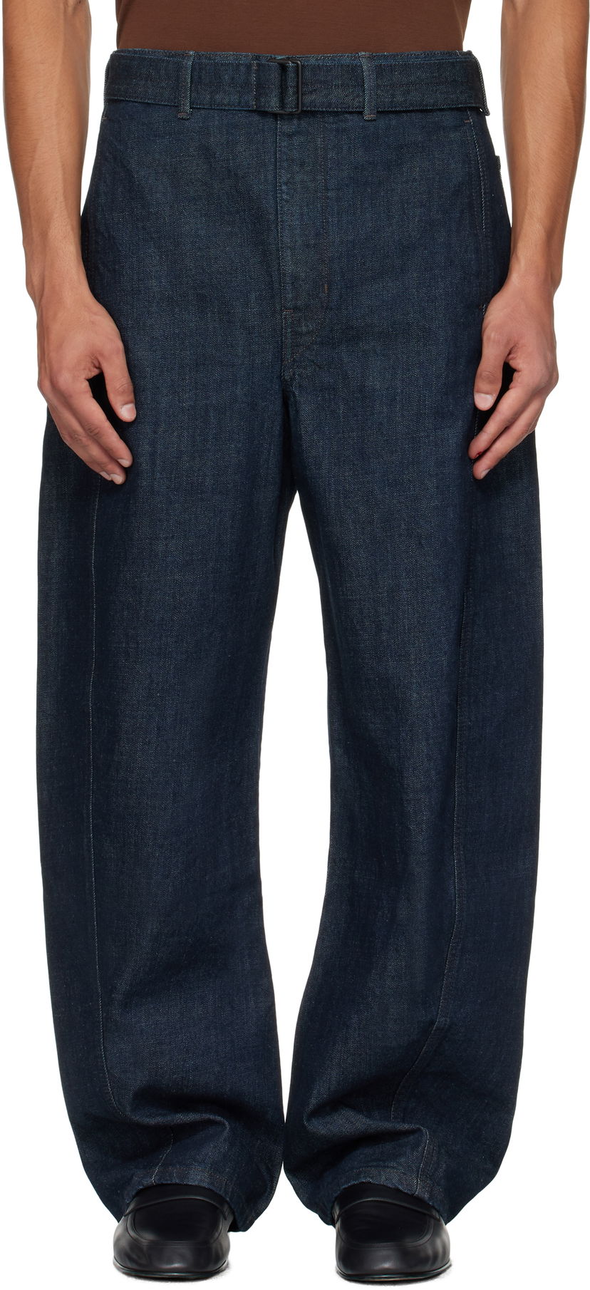 Džínsy LEMAIRE Lemaire Twisted Belted Jeans Modrá | PA326 LD1056