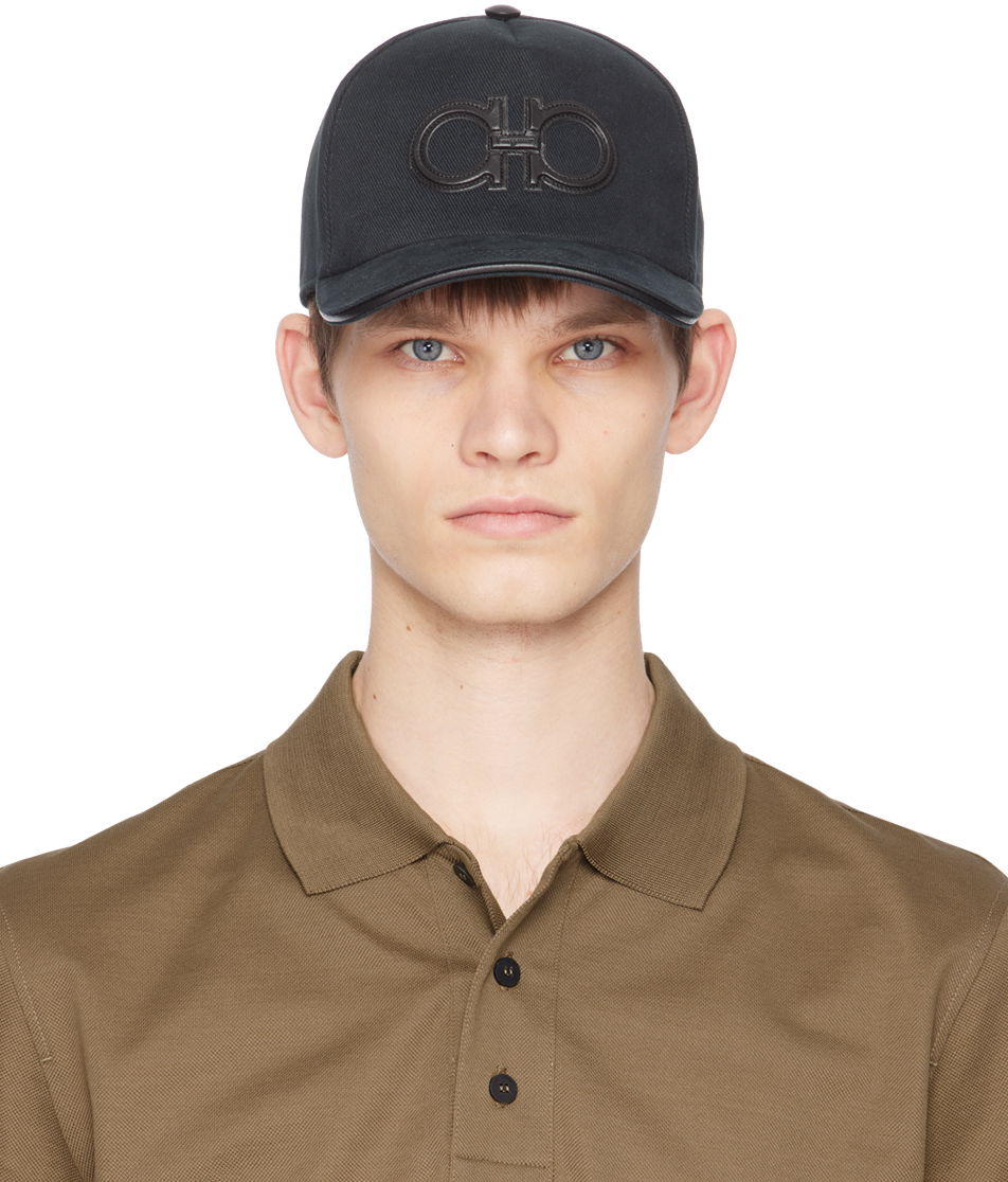 Šiltovka FERRAGAMO Baseball Cap with Embroidered Logo Čierna | 736927, 0